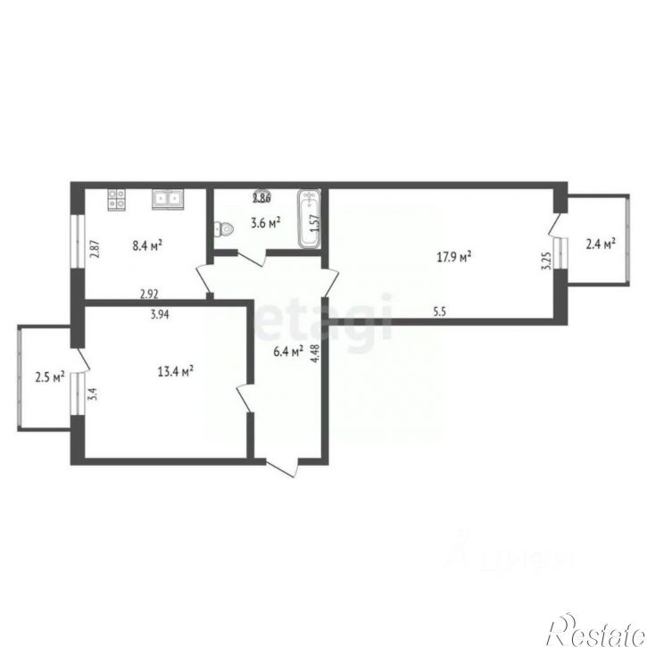 2-комн квартира улица Руданского, 18,  д. 18