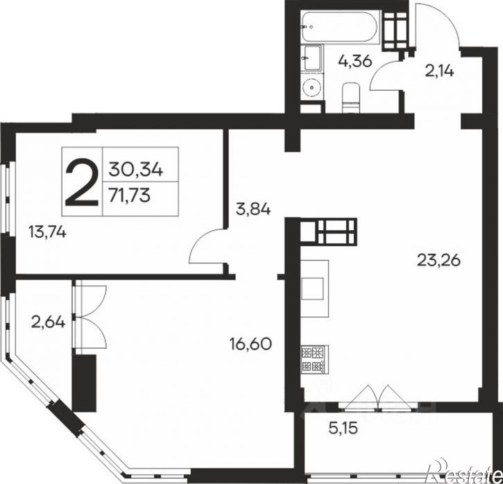 2-комн квартира в новом доме ул Кирова, 138,  д. 138