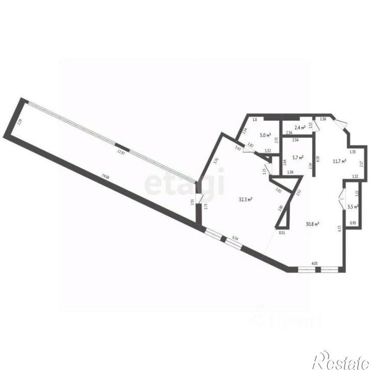 2-комн квартира улица Гоголя, 4,  д. 4
