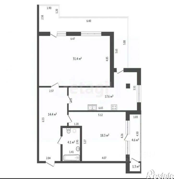 3-комн квартира ул Щербака, 17,  д. 17