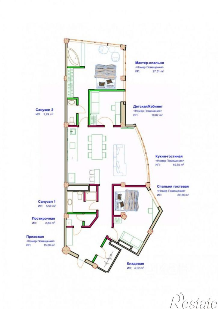 4-комн квартира ул Авроры, 12,  д. 12