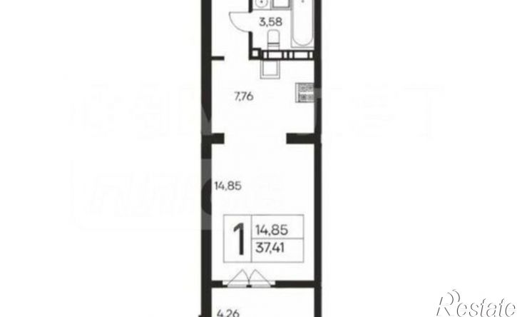 1-комн квартира ул Красных Партизан, 24,  д. 24