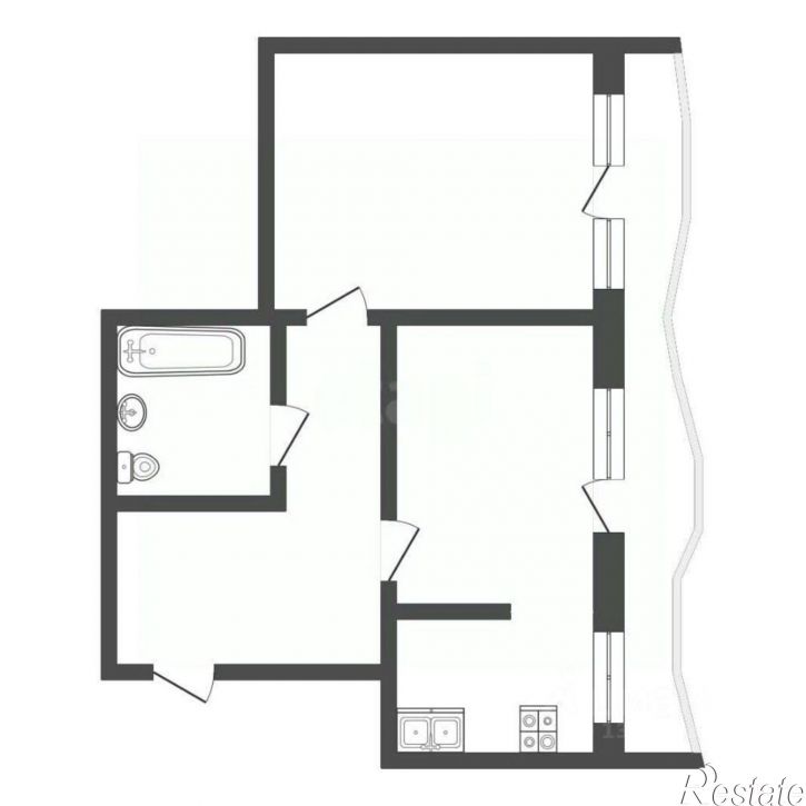 2-комн квартира ул Ялтинская, 16Д,  д. 16Д