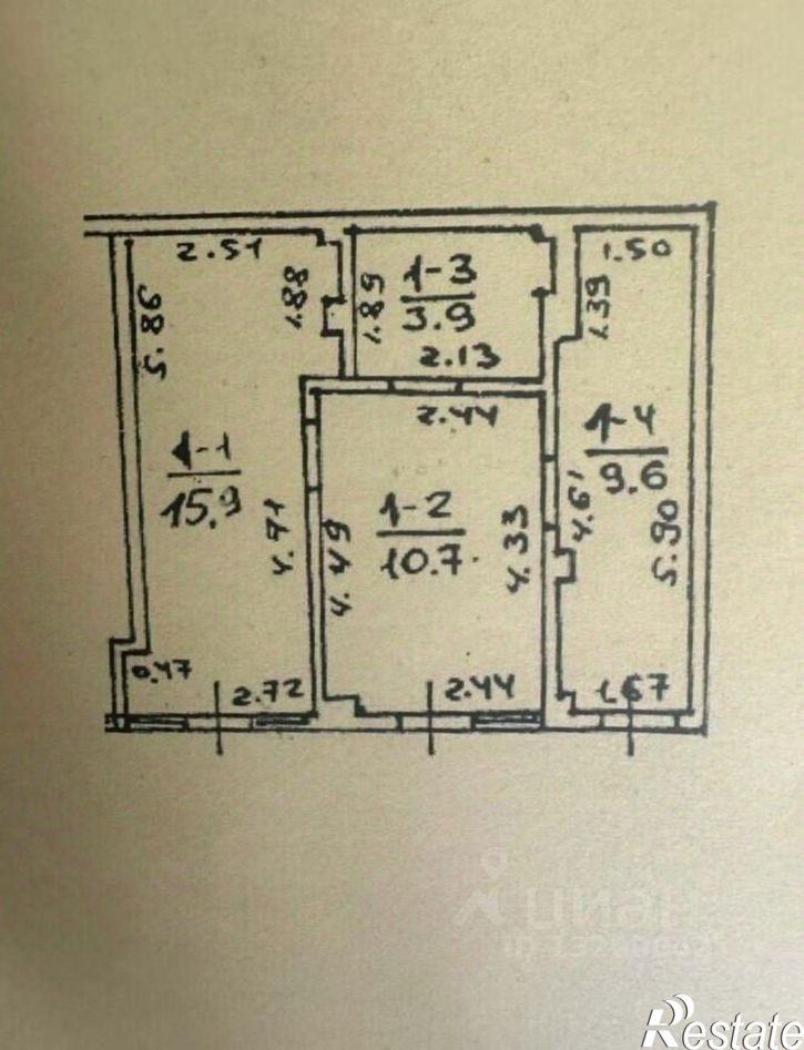 2-комн квартира Кореизское шоссе, 3,  д. 3