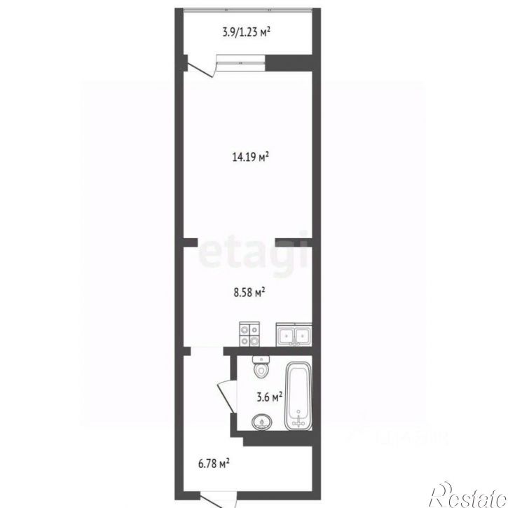 1-комн квартира ул Красных Партизан, 24,  д. 24