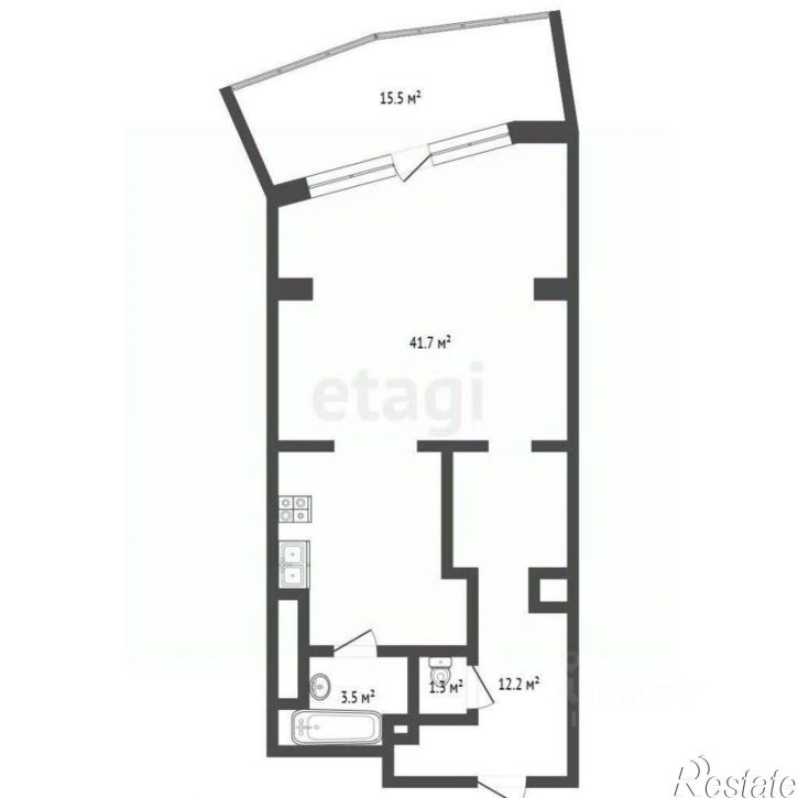 2-комн квартира Парковый пр-д, 9,  д. 9