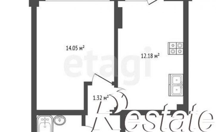 1-комн квартира улица Кирова, 155А к1,  д. 155А к1