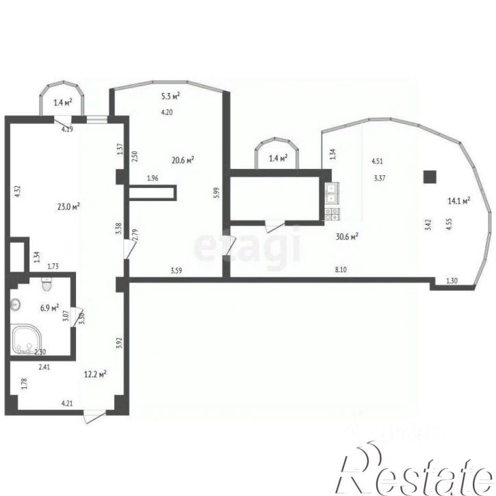 4-комн квартира улица Кривошты, 11А,  д. 11А