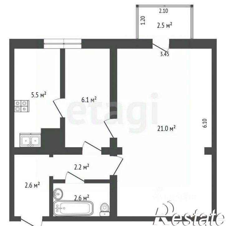 1-комн квартира улица Тренёва, 3,  д. 3