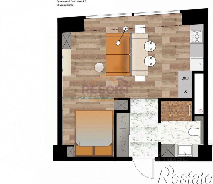 2-комн квартира Парковый проезд, 6Б,  д. 6Б