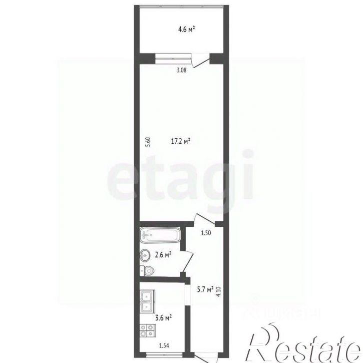1-комн квартира улица Кирова, 136,  д. 136
